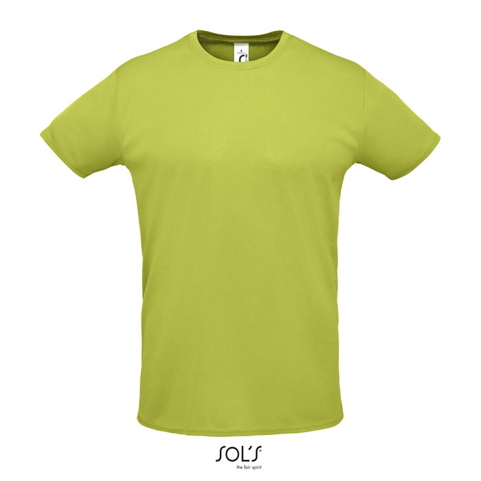 Tshirt unisexe publicitaire en polyester 130g - SPRINT Vert pomme